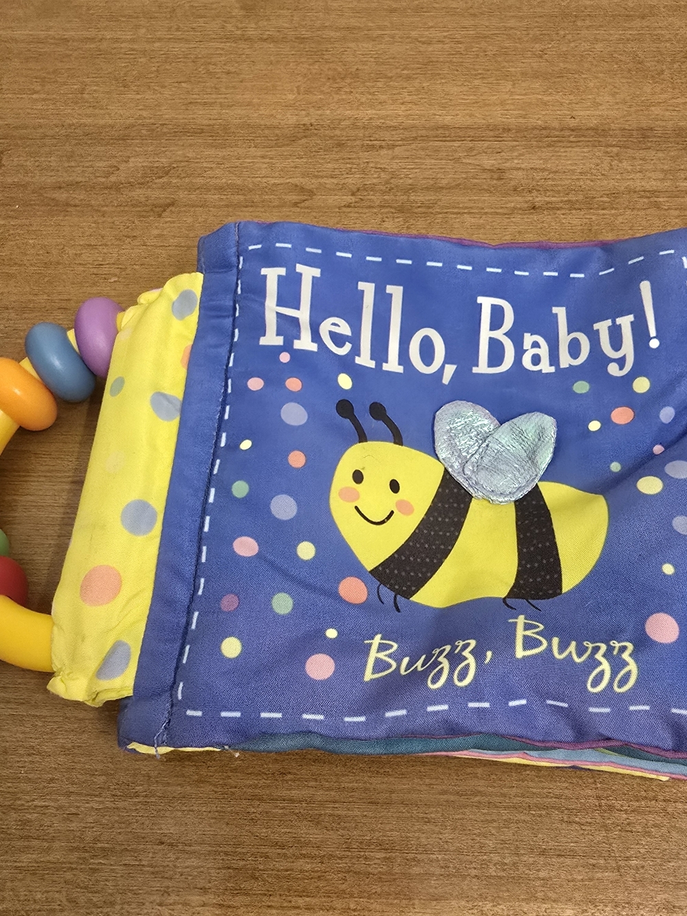 Othr Hello, Baby! Soft Activity Cloth Book - Blue, Yellow, Pink, Purple, Green